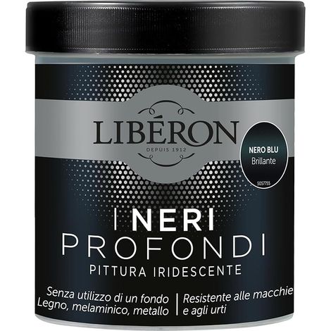 LIBERON - PITTURA IRIDESCENTE I NERI PROFONDI NUOVO NERO BLU BRILLANTE 500ML (1/3)