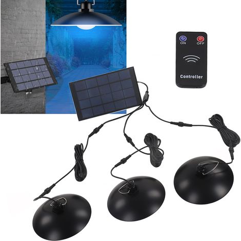 Suspension solaire LED, suspension solaire à une ou trois lampes, suspension extérieure divisée, éclairage de cour extérieure, étanche, à détecteur de lumière, lampe solaire à économie d'énergie (1/5)