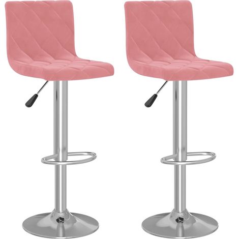 Maison Exclusive - Barhocker 2 Stk. Rosa Samt