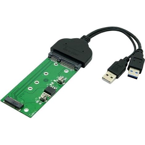 Carte adaptatrice SATA pour SSD M.2 NGFF avec câble USB 3.0 SATA, prend en charge les SSD M.2 NGFF. (1/5)