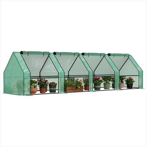 Serre de jardin Serre tunnel 360 x 90 x 90 cm avec 4 fenêtres (1/5)