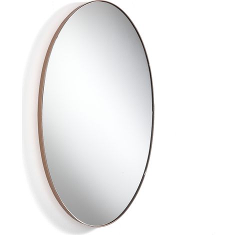 Specchio da parete ovale rame lucido 80x45 Ryan Copper