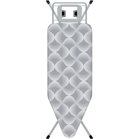 Stanew – Table à repasser 120 x 45 cm – Housse 100% coton – Pliable avec support fer intégré – Hauteur réglable 72-92 cm – Pieds antidérapants