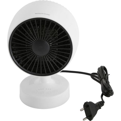 Mini ventilateur chauffage portable chaud froid angle réglable bureau maison 100-240V blanc prise EU (1/5)