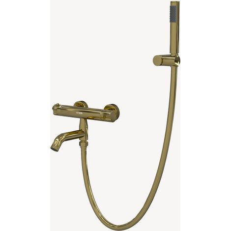 Wand-Thermostat-Badewannenmischer Golden - Corbeau
