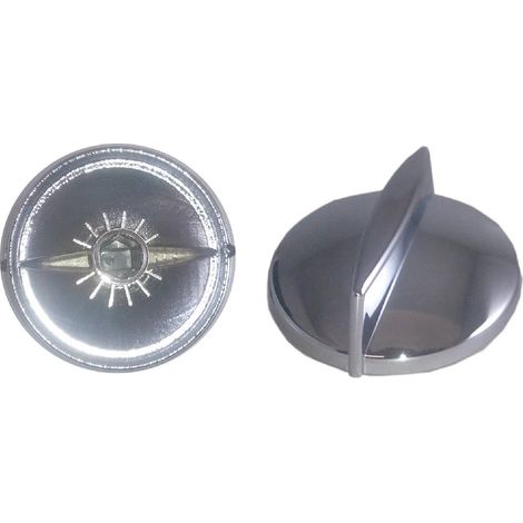 Nicoll – Bouton rotatif de commande pour vidage d'évier – ABS chromé – Diamètre 53 mm – Compatible avec vidages manuels et rotatifs
