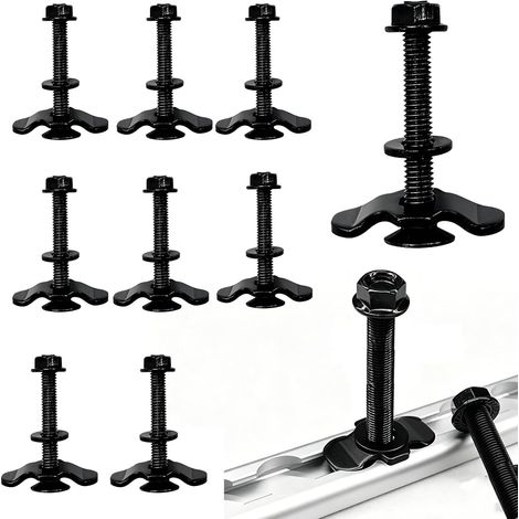 10 Pièces Raccord à Vis pour Rail Arrimage, M8x60 Raccords (1/5)