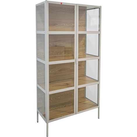 Mömax Vitrine Amy Eichefarben/Beige (1/5)