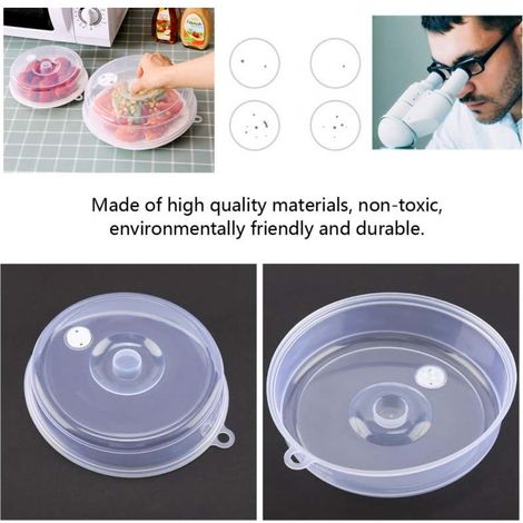 Couvercle spécial en plastique résistant à l'huile de chauffage pour four à micro-ondes, réfrigérateur, assiette, bol transparent (1/5)
