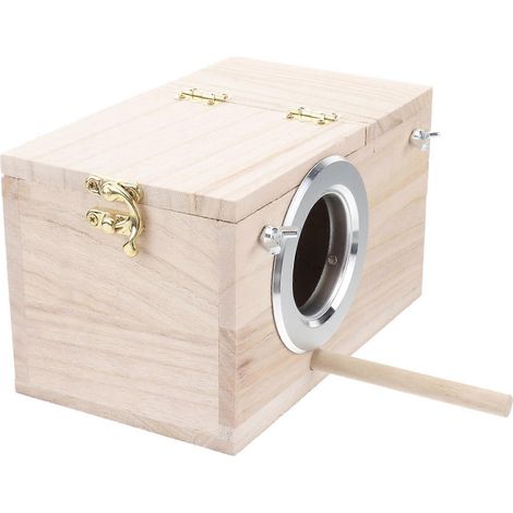 Nichoir en bois pour l'élevage de perroquets, 1 petite unité avec distributeur automatique de nourriture.-AquaForge (1/5)