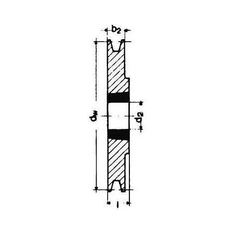 Puleggia otturatore completo D.DD 1 scanalature