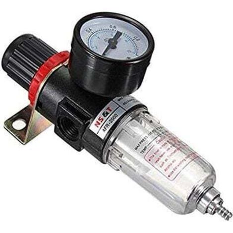 Régulateur de pression d'air Ulisem 1/4 pouce, filtre pour compresseur d'air, séparateur d'humidité, filtre à humidité, air propre et sec, protection des outils et équipements pneumatiques (1/4)