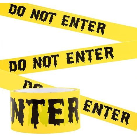 Décorations Halloween Ruban de signalisation 1,9 pouces x 82 pieds Rouleau Ruban de signalisation Halloween Ruban Halloween Ruban de signalisation effrayant pour décorations Halloween (1/5)