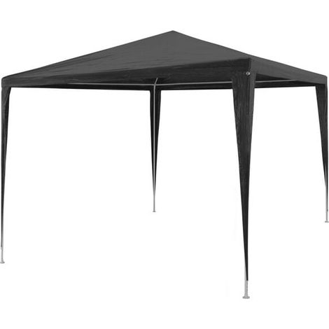 Tente de réception en polyéthylène anthracite de 3 x 3 mètres (1/5)