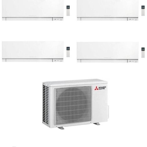 Climatiseur Mitsubishi Quadri Split Kirigamine Zen MSZ-EF Blanc 9+9+9+12 avec MXZ-4F72VF Inverter R32 WiFi Classe A++