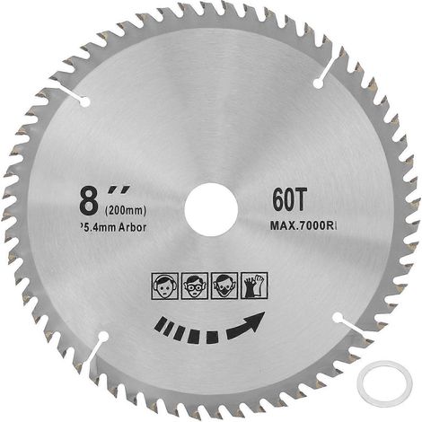 8 x 60T 200mm Kreissägeblatt Trennscheibe Holzbearbeitung Hartmetall-Sägeblatt