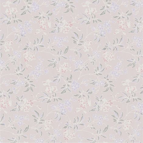 Flowers wallcovering wall Profhome 390633 non-woven wallpaper smooth with floral ornaments matt grey pastel violet white antique pink 5,33 m2 (1/5)