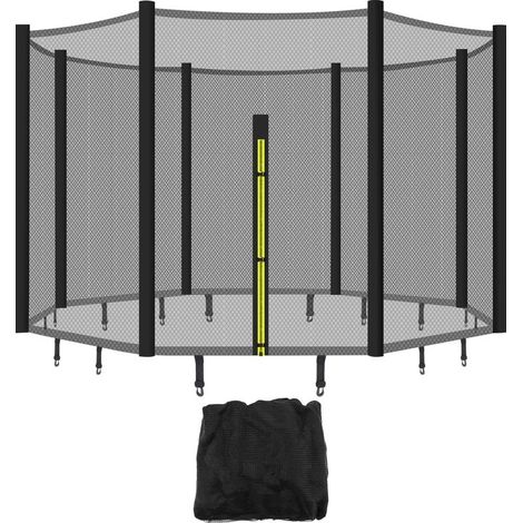 MUXSAM Filet de Protection pour Trampoline, Nylon avec Fermeture Éclair Double Curseur et Boucles, pour Jeux Extérieurs sans Poteaux (1/5)