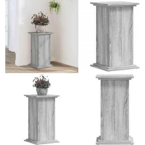 vidaXL Support pour plantes sonoma gris 33x33x60 cm bois d'ingénierie (1/5)