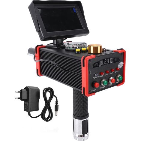 Metal Detector Gold Finder 15M Depth 1000M Search Range Metal Scanner with Display Screen Compass for Gold Silver Copper Red Frame EU Plug 100-240V (1/5)