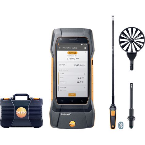 testo testo 400 - Strömungs-Set mit 16 mm-Flügelradsonde Kit de matériel pour la mesure de l'environ