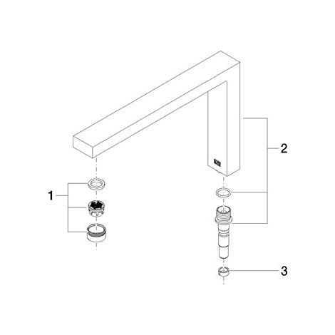 Dornbracht 90110618904-06 Bec de robinet Pièces de rechange