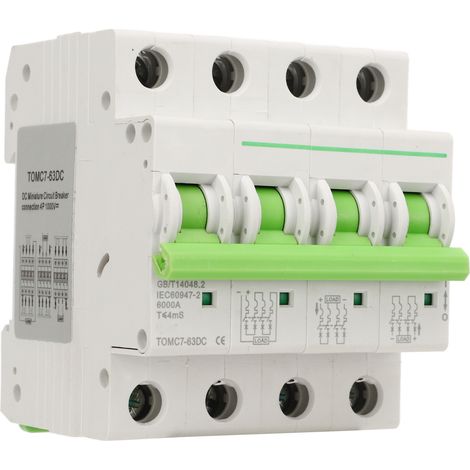Disjoncteur photovoltaïque 4P pour une protection fiable et stable contre les surtensions. Disjoncteur miniature MCB 1000 V 50 A.