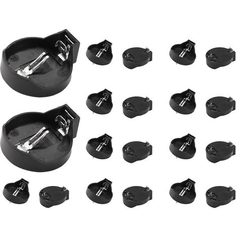 20 supports de pile bouton 3 V CR2032/CR2025, noirs (1/5)