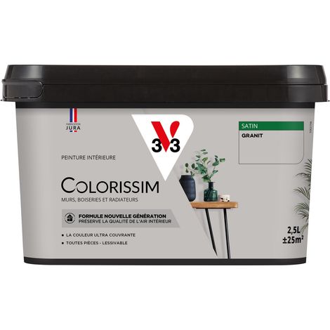 Peinture murale intérieure Colorissim® V33 Granit Satin 2,5L