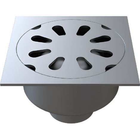 Edelstahl-Geräte-Siphon 247x247 mm, vertikaler Ausgang 100 mm