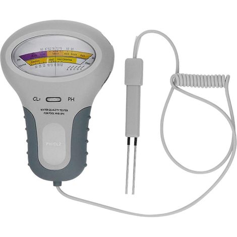 Testeur de qualité de l'eau à double échelle indicateur de niveau de chlore CL2 moniteur d'analyse d'eau portable pour piscine et spa - Type A (1/5)