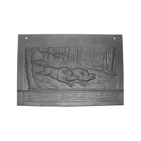 Plaque arriere de foyer d'origine