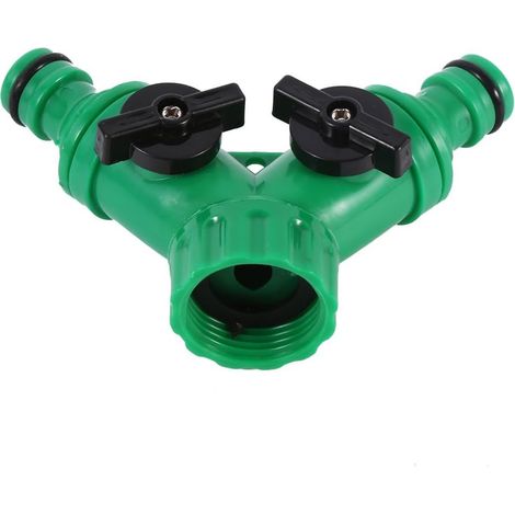 2 Way Hose Splitter, Garden Hose Connector, Garden Hose Separator, Y Connector 2 Way Valve for Garden Hoses, Garden Tap (1/5)