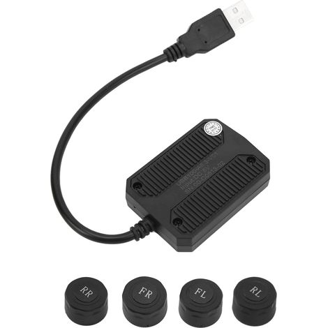 Système de surveillance de la pression des pneus avec 4 capteurs internes et externes sans fil pour navigation Android, interface USB universelle (1/5)