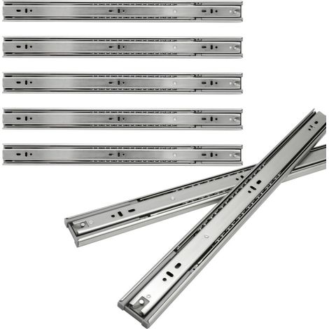 TolleTour Glissières pour tiroirs 45mm Glissière à extension totale pour charges lourdes Glissière à billes étroite 350mm 8 pièces (1/5)