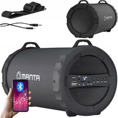 Altoparlante Bluetooth portatile wireless boombox manta SPK204FM FM tube (1/5)