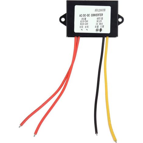 Convertisseur d'alimentation AC-DC - 24 V CA à 12 V CC - 3 A - Régulateur pour moteur audio de voiture - Affichage LED (1/5)