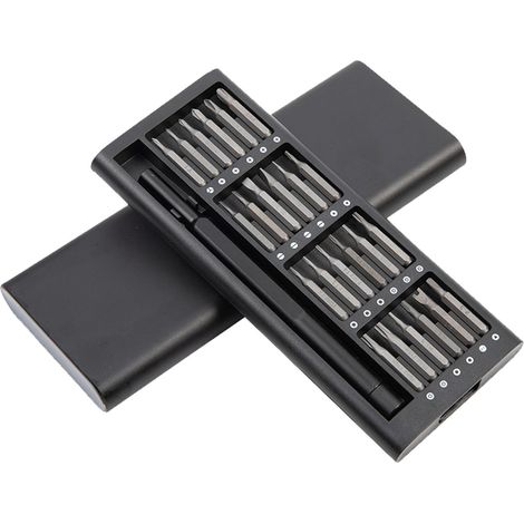 Kit de tournevis magnétique 24 pièces, lot multifonction d'embouts en acier allié pour réparation électronique (1/5)