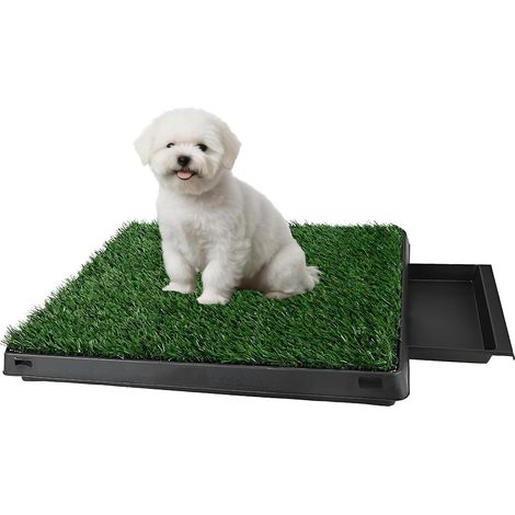 Youyijia Hundetoilette Hundeklo Toilette Trainingsunterlage 63 x 50cm für Kleine Hunde Grosse Hunde ältere Hunde Tier WC Indoor Welpentoilette Trainingsunterlage Gras mit Kunstrasen (1/5)