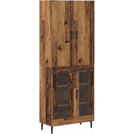 Maison Exclusive - Aparador alto Madera envejecida 69,5 x 34 x 18