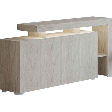 Anrichte aus Holz "Beliz" - 170 x 35 x 80 cm - Travertin