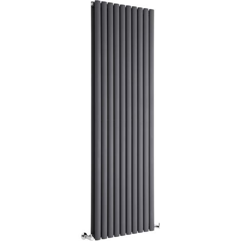 Hudson Reed – Radiateur vertical anthracite 178 x 59cm – Puissance 2335W – Chauffe rapide – Acier léger et durable – Pour chauffage central
