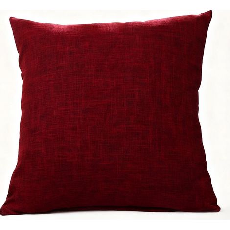2 housses de coussin décoratives - style rustique bohème - taie d'oreiller carrée en lin épais - fermeture éclair invisible - convient pour canapé-lit, bureau (45 x 45 cm)