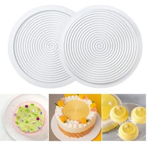 2pcs Moule Silicone Spirale Moustique,8 Pouces,Moule Silicone Patisserie Spirale,moules à Forme SpéCifique,Pour GâTeaux à éTages (1/4)