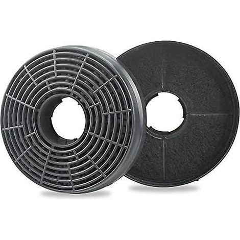 Filtre à charbon CACF003 pour hotte aspirante, remplacement pour système de ventilation sans conduit, matériau ABS et élément filtrant à charbon actif (lot de 2) (1/4)