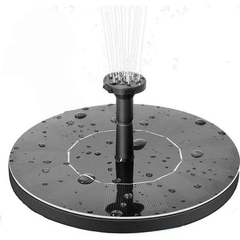 Fontaine Solaire 16cm solaire fontaine d'eau pompe jardin extérieur classique rond flottant eau paysage oiseau bain fontaine (1/5)