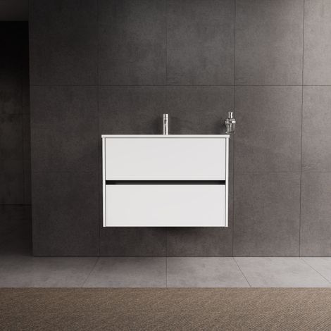 Inda - Mobile bagno L.80 con lavabo lucido / Bianco lucido 2