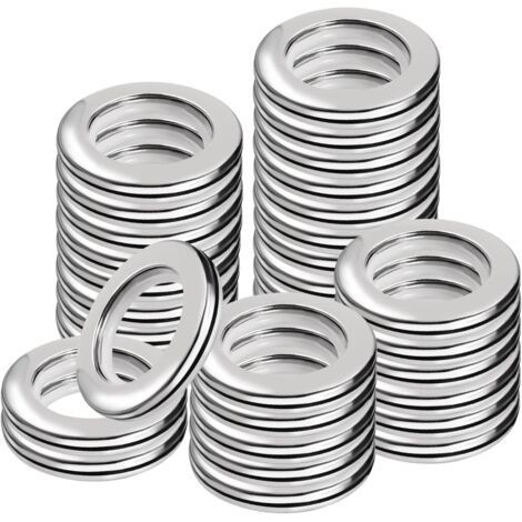 32PCS Inner Plastic Curtain Rings Diameter 40mm Curtain Grommet Rings for Window Curtain Shower Cloakroom (1/5)