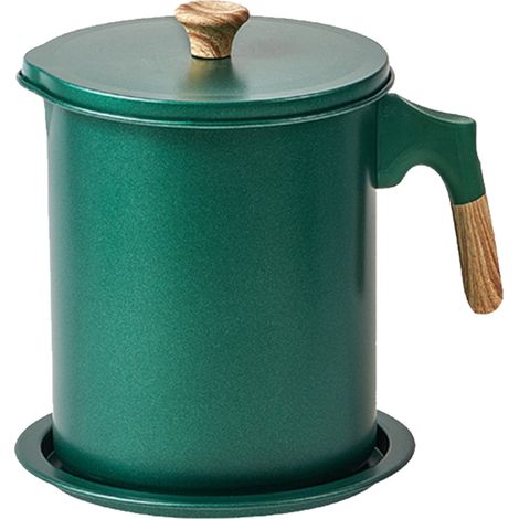 Récipient de Filtre à Huile en Maille Grande Capacité avec Couvercle pour Cuisine (1/5)
