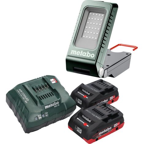 Metabo BSA 18-1000 Proyector de obra sin cable 18 V 1000 lm + 2x batería LiHD 4,0 Ah + cargador